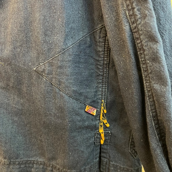 Free City - Dark Denim - Kimono - Texas Tokyo Moon - Safety Pins - RARE - Medium - Picture 8 of 9